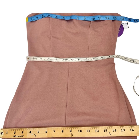 Windsor Formal Maxi Dress Strapless Lace Up Back Gown Mauve Size Small - Picture 8 of 12